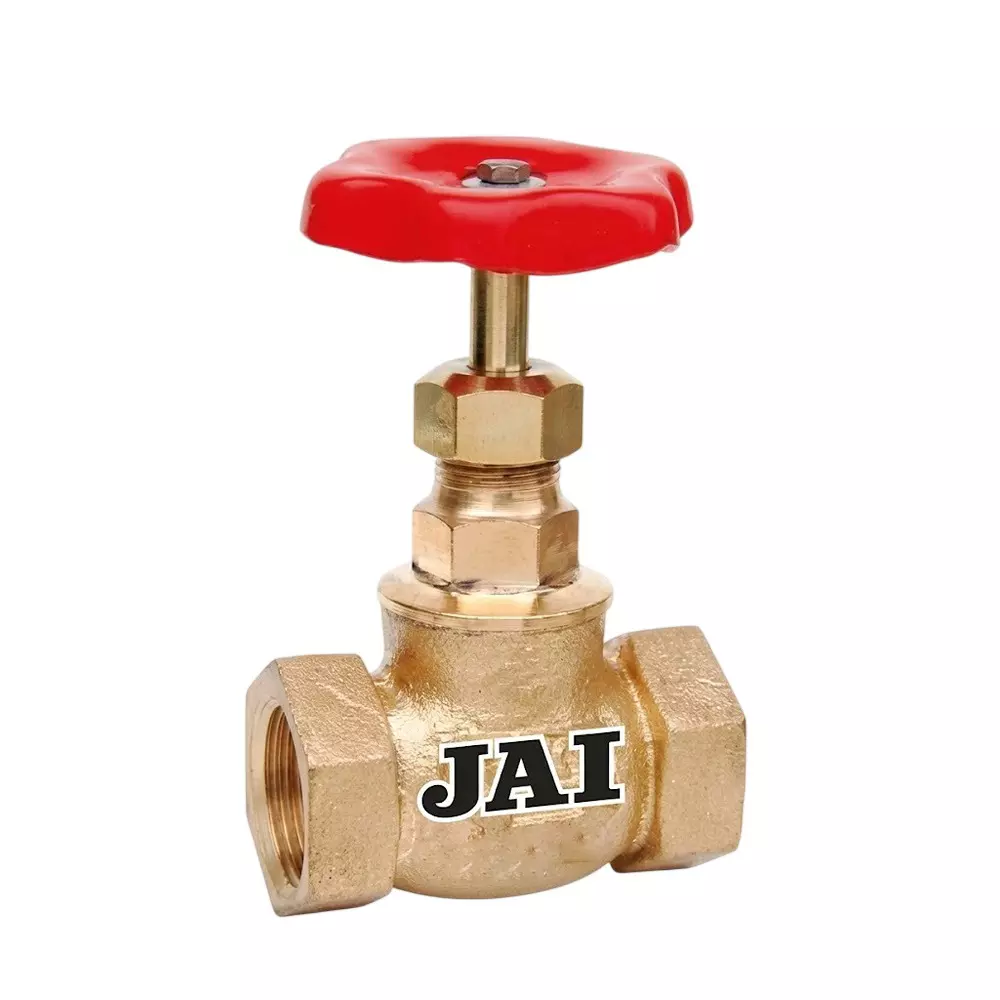 Jai Gun Metal Globe Valve Screwed Female Ends Connection Rising Spindle 15 mm Size