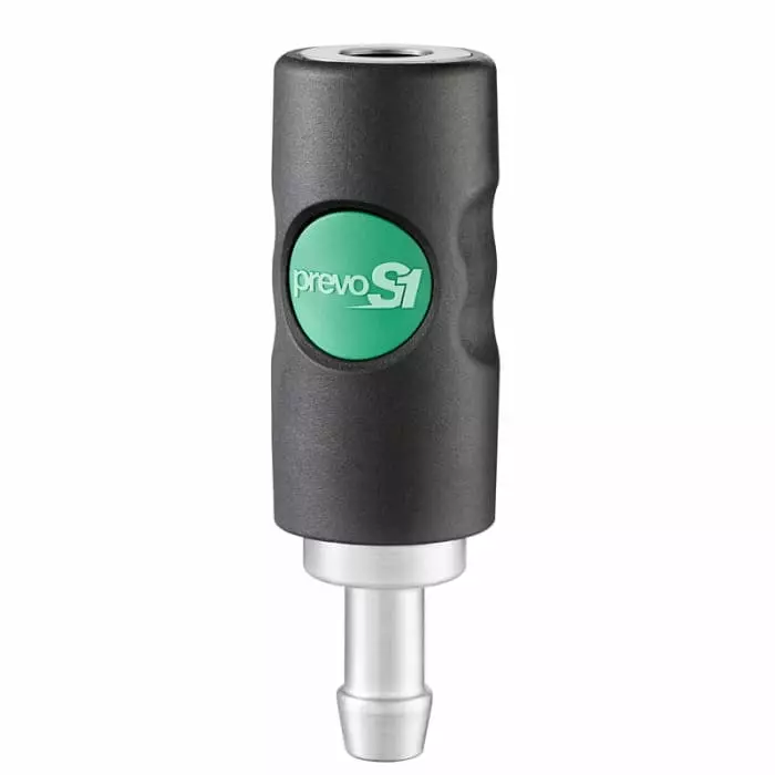 PREVOST Composite Body Safety Quick Connect Coupling, 16 mm Hose Barb, ESI 111816EB