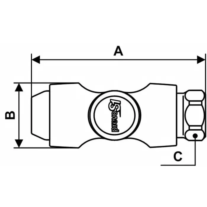 PREVOST Composite Body Female Safety Quick Connect Coupling, G 1/2 Female Threaded, BSI 061103CP