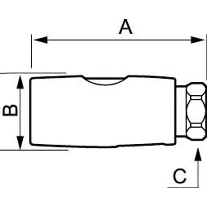 PREVOST Composite Body Female Safety Quick Connect Coupling, G 3/8 Female Threaded, ISI 081102CP