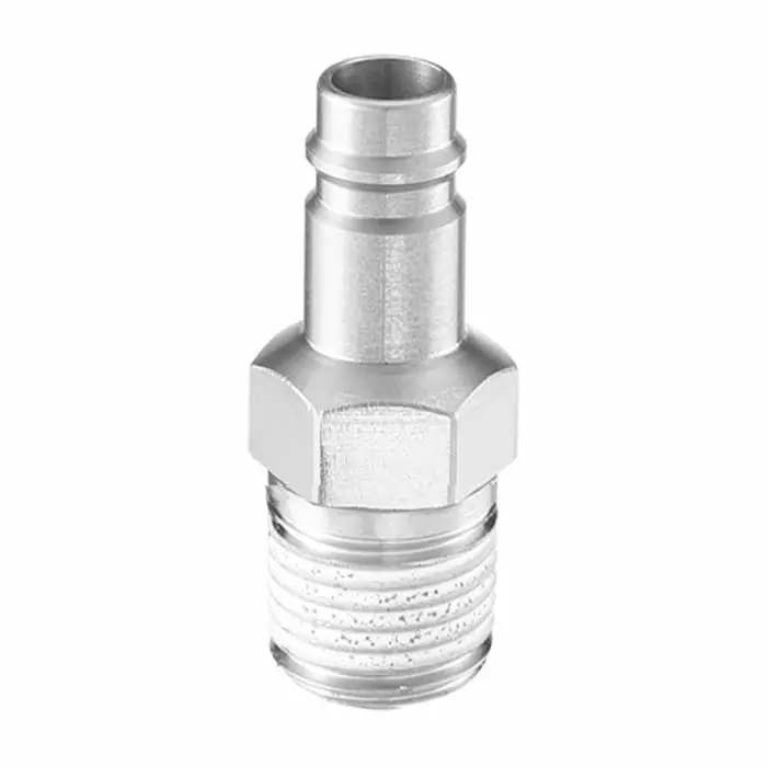 PREVOST Treated Steel Male Plug for Pneumatic Quick Connect Coupling, G 3/8 Male Threaded, ERP 116152