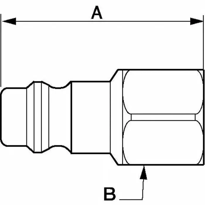 PREVOST Treated Steel Female Plug for Pneumatic Quick Connect Coupling, G 3/8 Female Threaded, ERP 076102P2 (Pack of 2)