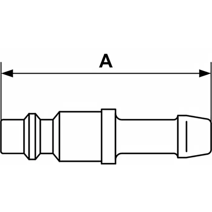 PREVOST Treated Steel Plug for Pneumatic Quick Connect Coupling, 10 mm Hose Barb, IRP 066810P2 (Pack of 2)