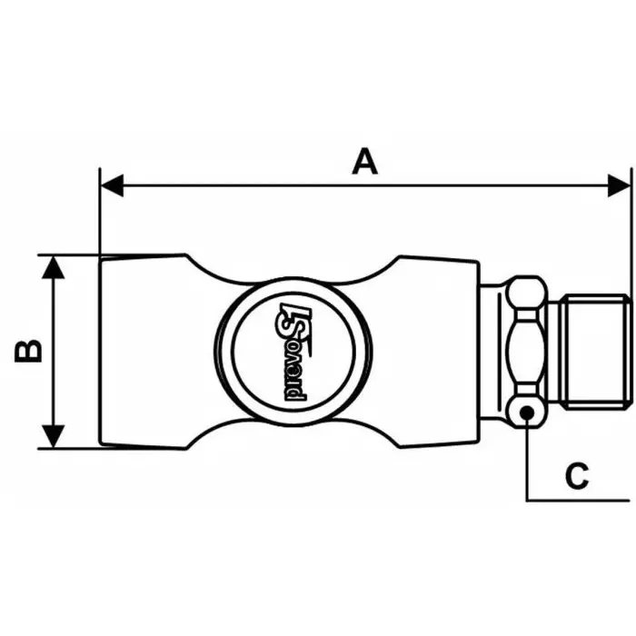 PREVOST Composite Body Male Safety Quick Connect Coupling, G 1/2 Male Threaded, ISI 061153CP