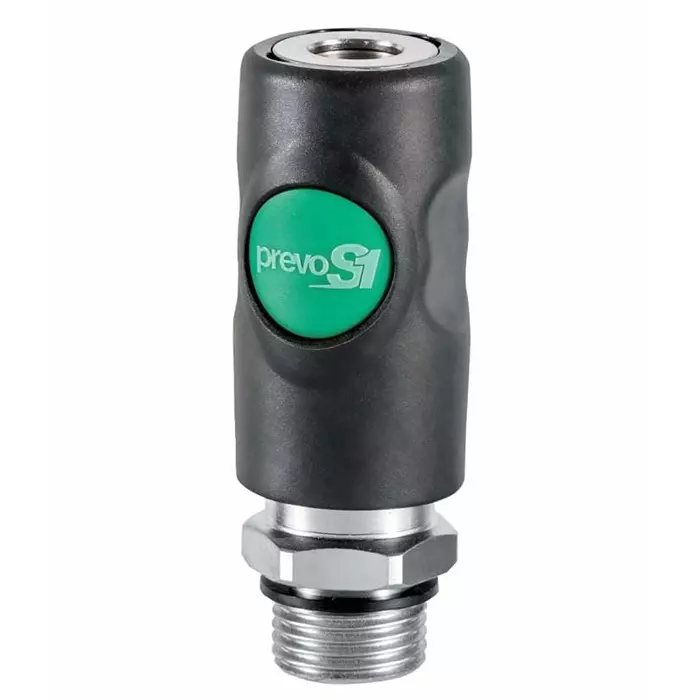 PREVOST Composite Body Male Safety Quick Connect Coupling, G 3/8 Male Threaded, ESI 071152CP