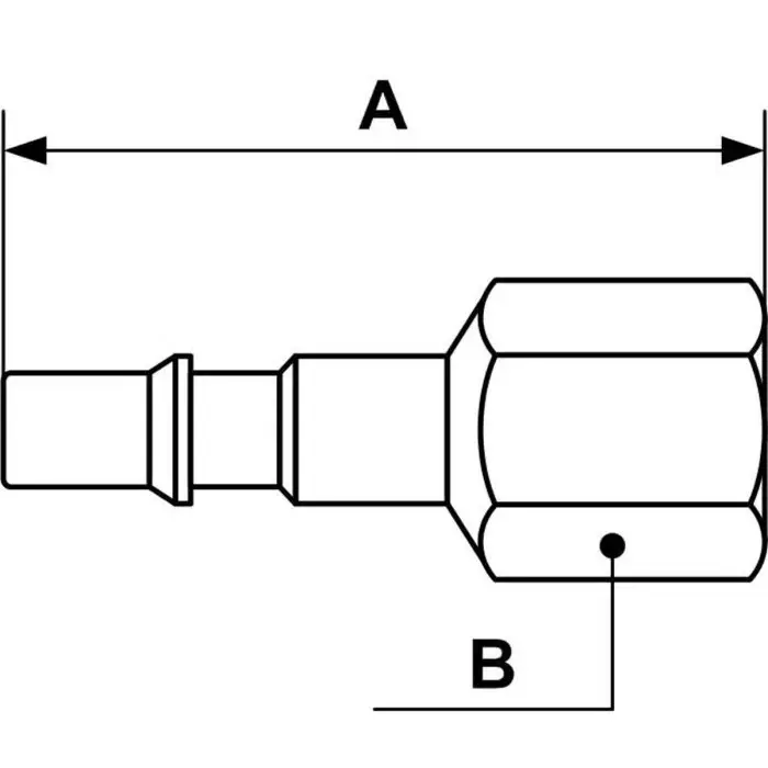 PREVOST Treated Steel Female Plug for Pneumatic Quick Connect Coupling, G 1/4 Female Threaded, CRP 066101P2 (Pack of 2)