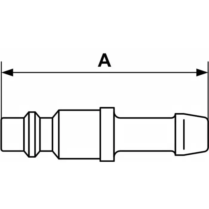 PREVOST Treated Steel Plug for Pneumatic Quick Connect Coupling, 8 mm Hose Barb, IRP 086808P