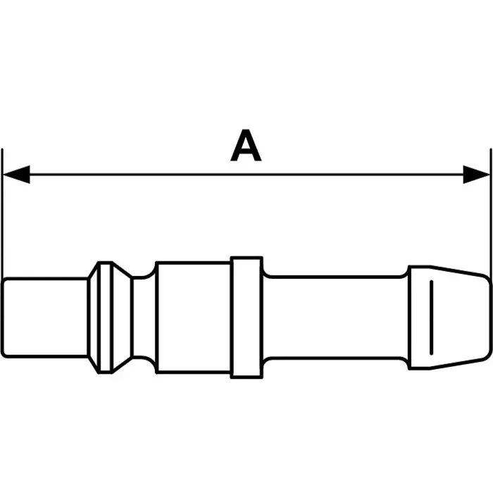 PREVOST Treated Steel Plug for Pneumatic Quick Connect Coupling, 6 mm Hose Barb, ARP 066806P2 (Pack of 2)