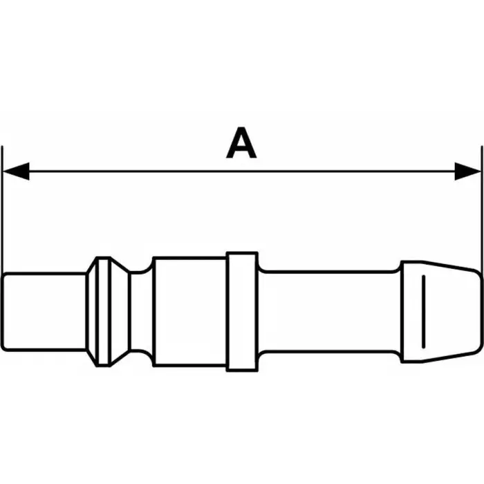 PREVOST Treated Steel Plug for Pneumatic Quick Connect Coupling, 6 mm Hose Barb, ARP 066806P2 (Pack of 2)