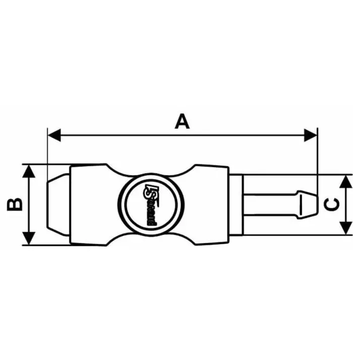 PREVOST Composite Body Safety Quick Connect Coupling, 8 mm Hose Barb, BSI 061808CP