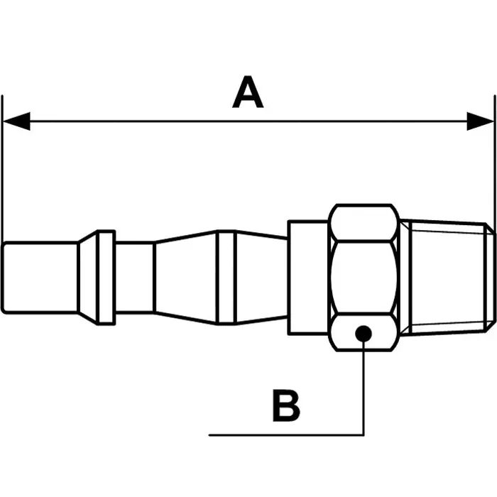 PREVOST Treated Steel Male Plug for Pneumatic Quick Connect Coupling, G 3/8 Male Threaded, BRP 066152P2 (Pack of 2)