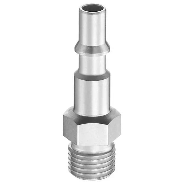 PREVOST Treated Steel Male Plug for Pneumatic Quick Connect Coupling, G 3/8 Male Threaded, CRP 066152P2 (Pack of 2)