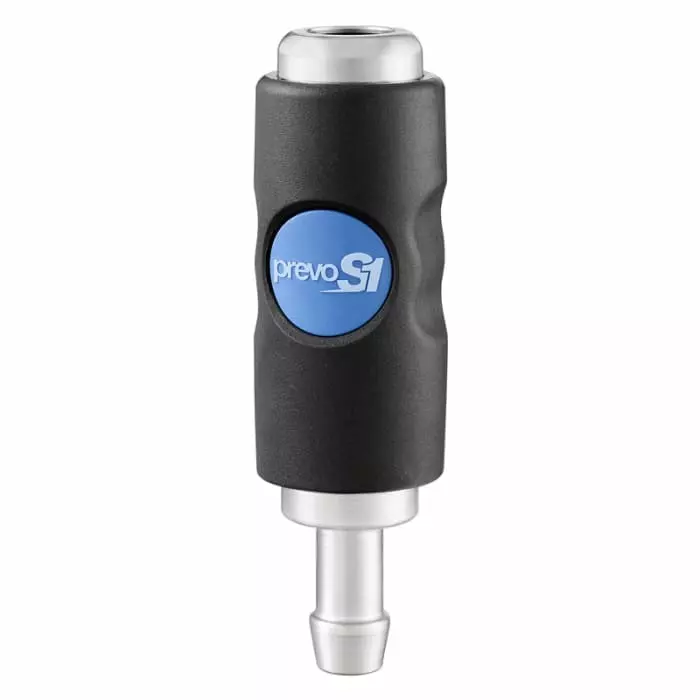 PREVOST Composite Body Safety Quick Connect Coupling, 16 mm Hose Barb, ISI 111816EB