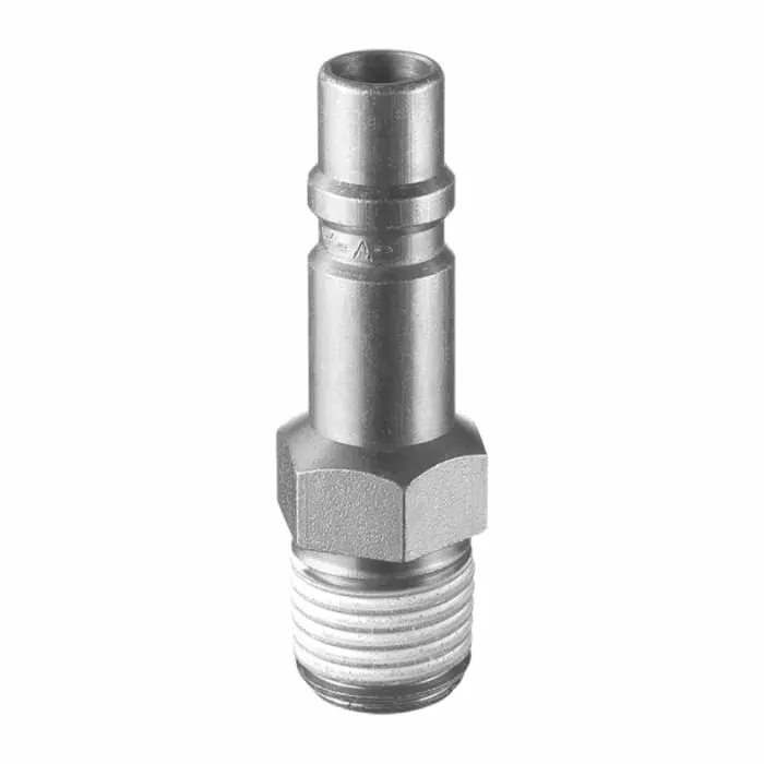 PREVOST Treated Steel Male Plug for Pneumatic Quick Connect Coupling, G 3/8 Male Threaded, IRP 116152
