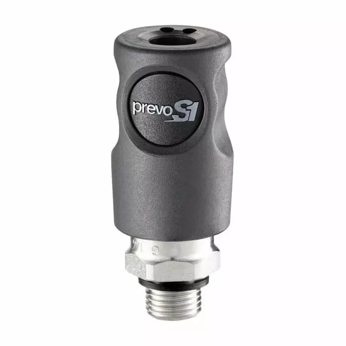 PREVOST Composite Body Male Safety Quick Connect Coupling, G 1/2 Male Threaded, CSI 061153CP