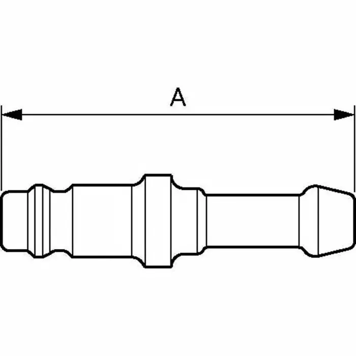 PREVOST Treated Steel Plug for Pneumatic Quick Connect Coupling, 8 mm Hose Barb, ERP 076808P2 (Pack of 2)