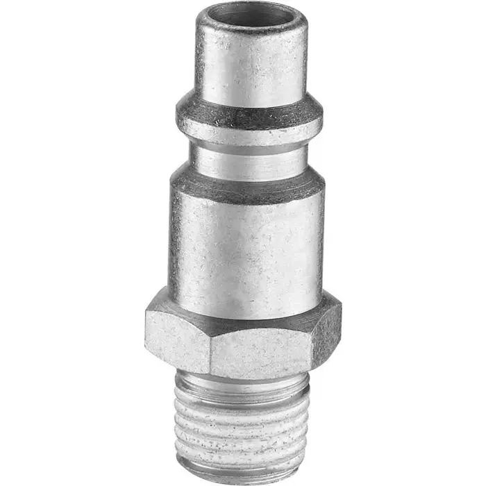 PREVOST Treated Steel Male Plug for Pneumatic Quick Connect Coupling, G 1/2 Male Threaded, IRP 086153P