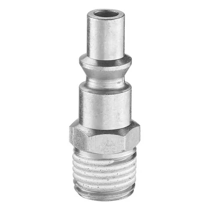 PREVOST Treated Steel Male Plug for Pneumatic Quick Connect Coupling, G 3/8 Male Threaded, ARP 066152P2 (Pack of 2)