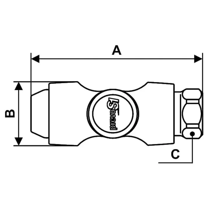 PREVOST Composite Body Female Safety Quick Connect Coupling, G 1/4 Female Threaded, BSI 061101CP