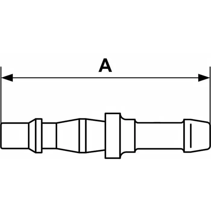 PREVOST Treated Steel Plug for Pneumatic Quick Connect Coupling, 6 mm Hose Barb, BRP 066806P2 (Pack of 2)