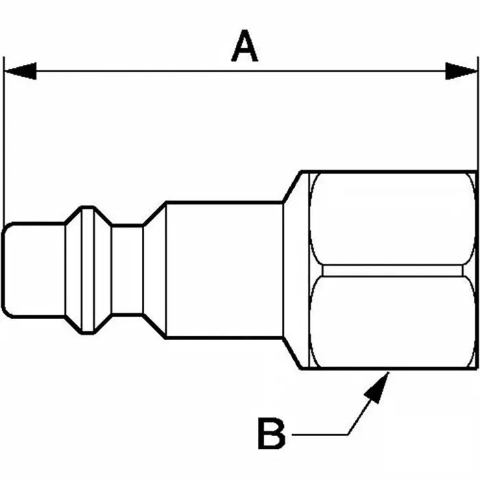 PREVOST Treated Steel Female Plug for Pneumatic Quick Connect Coupling, G 3/8 Female Threaded, IRP 066102P2 (Pack of 2)