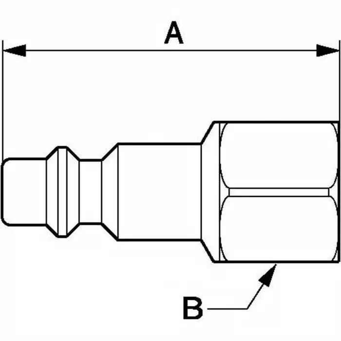 PREVOST Treated Steel Female Plug for Pneumatic Quick Connect Coupling, G 3/8 Female Threaded, IRP 066102P2 (Pack of 2)