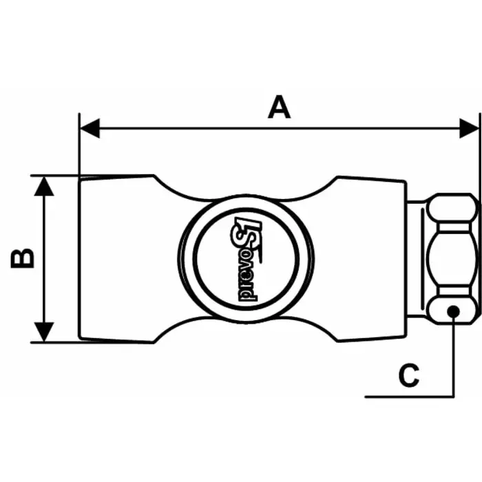 PREVOST Composite Body Male Safety Quick Connect Coupling, G 1/4 Male Threaded, ASI 061151CP
