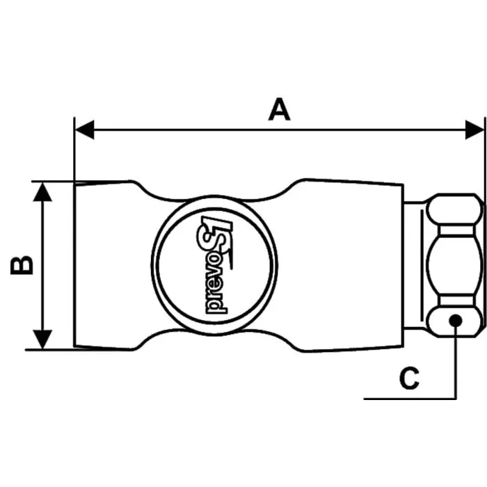 PREVOST Composite Body Female Safety Quick Connect Coupling, G 1/4 Female Threaded, ESI 071101CP