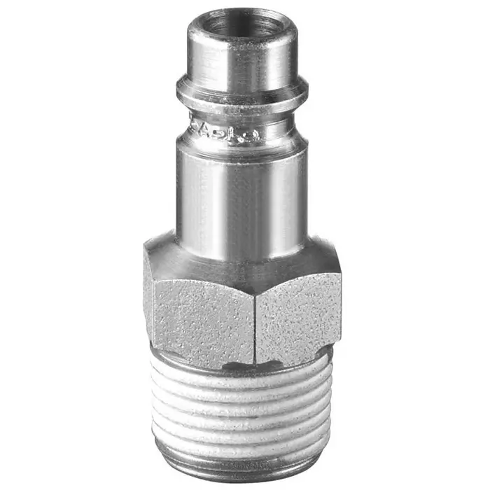 PREVOST Treated Steel Male Plug for Pneumatic Quick Connect Coupling, G 1/2 Male Threaded, ERP 076153P2 (Pack of 2)