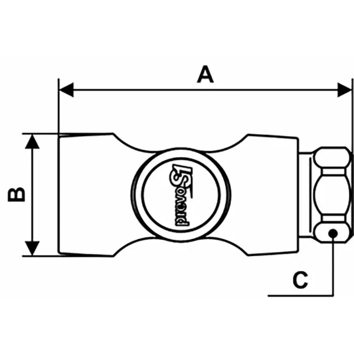 PREVOST Composite Body Female Safety Quick Connect Coupling, G 3/8 Female Threaded, ISI 061102CP