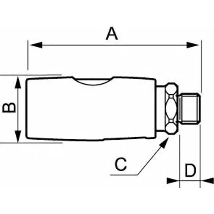 PREVOST Composite Body Male Safety Quick Connect Coupling, G 1/2 Male Threaded, ISI 081153CP