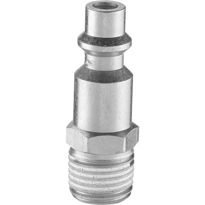 PREVOST Treated Steel Male Plug for Pneumatic Quick Connect Coupling, G 3/8 Male Threaded, IRP 066152P2 (Pack of 2)