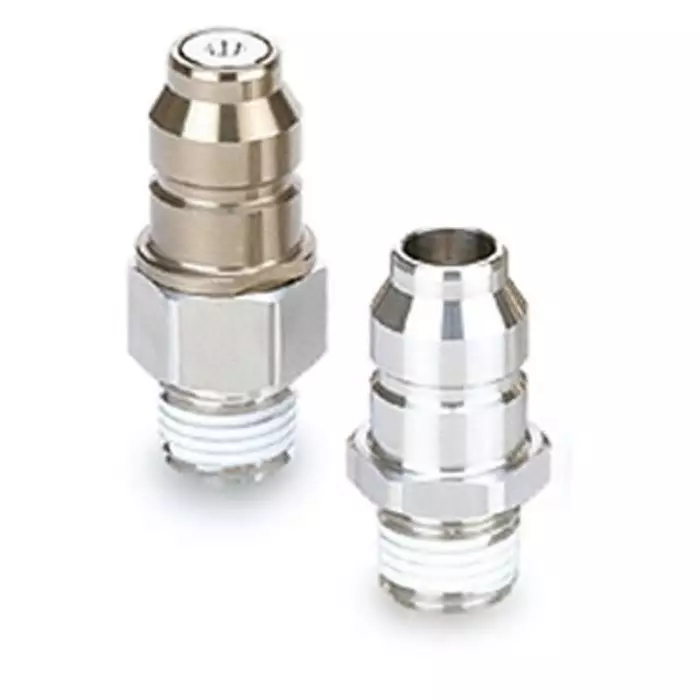 SMC Stainless Steel Male Coupler Nipple, 1/4 in Male One Touch Fitting, KKA3P-02M