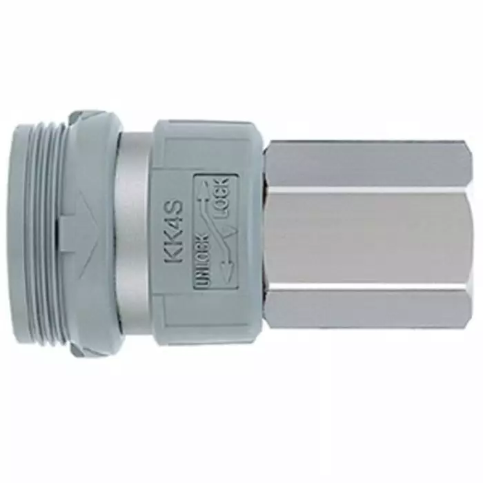SMC Stainless Steel Female Coupler Nipple, 3/8 in Female Threaded, KK4S-03F