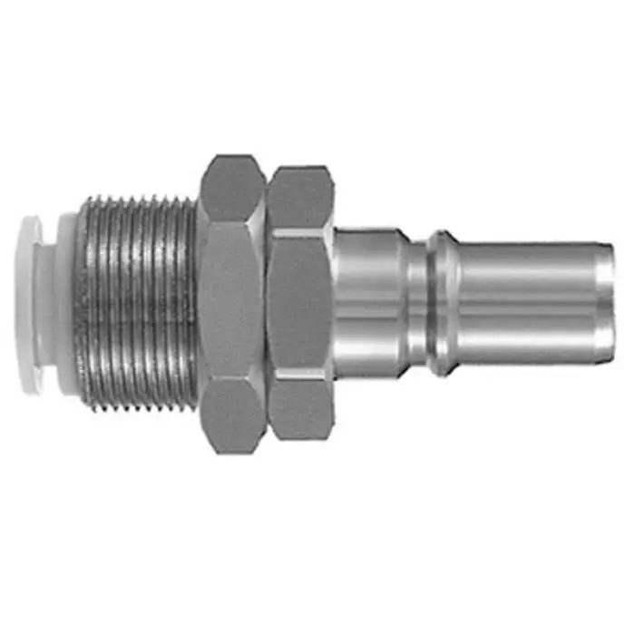 SMC Stainless Steel Male Coupler Nipple, 1/8 in Female 10 mm One Touch Fitting, KK4P-10E