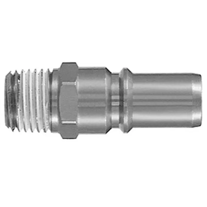 SMC Stainless Steel Male Coupler Nipple, 1/4 in Male One Touch Fitting, KK3P-02MS