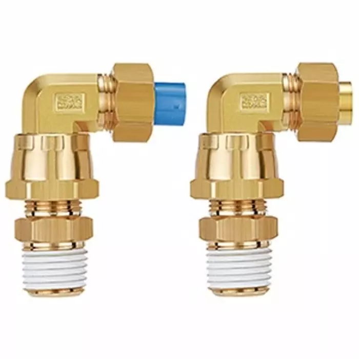 SMC Steel Pneumatic Quick Connect Coupling, R 1/4 Male 8 mm Threaded, Tube, KFV08N-01 (Pack of 10 )
