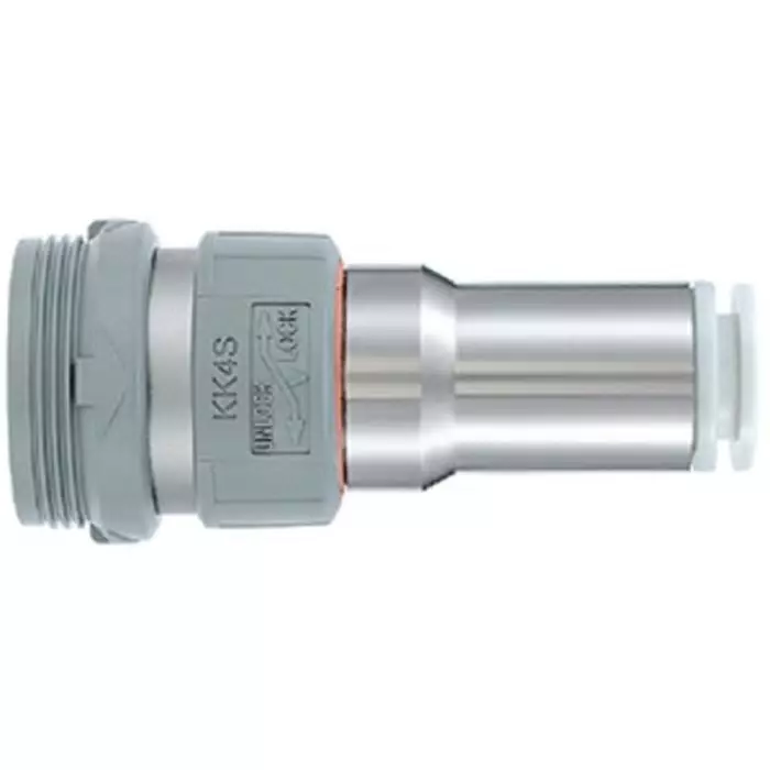 SMC Stainless Steel Female Coupler Nipple, 1/8 in Female 10 mm One Touch Fitting, KK4S-08H