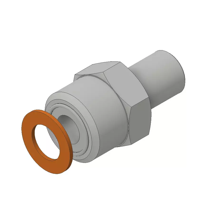 Danfoss Nipple Straightway Solder, ODF Connection 9.5 mm, 040B0140