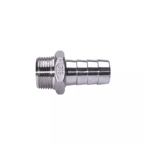 VIKAS 9.50 mm (3/8 inch) Stainless Steel 316 Hose Nipple Male