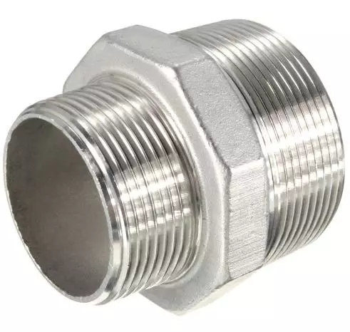 VIKAS 9.50 mm (3/8 inch) Stainless Steel 316 Hex Nipple