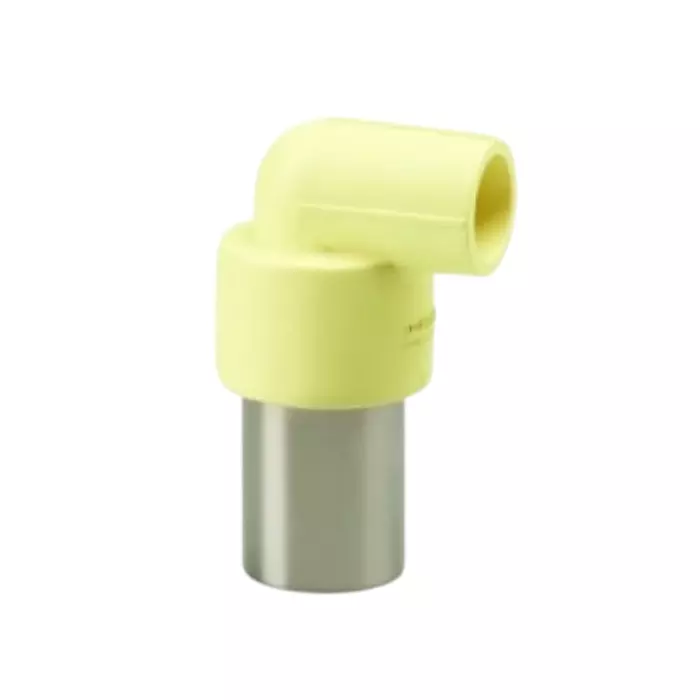 Prince SmartFit Plus Female Threaded Elbow (Extended) Brass Inserts Fittings CPVC 1.90x1.27 cm (3/4x1/2 inch) Size, Cream