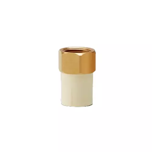 Prince FlowGuard Plus 38.1mm(1-1/2 Inch) CPVC SDR 11 Heavy Female Threaded Adaptor Brass Insert, IM105083