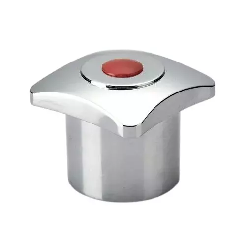 Astral Fancy Handle (Knob) With Red & Blue Button Square Shape SDR 11 Chrome Plated Manual Plain Fitting Type 3/4 Inch (2 cm) Size, RM04159006