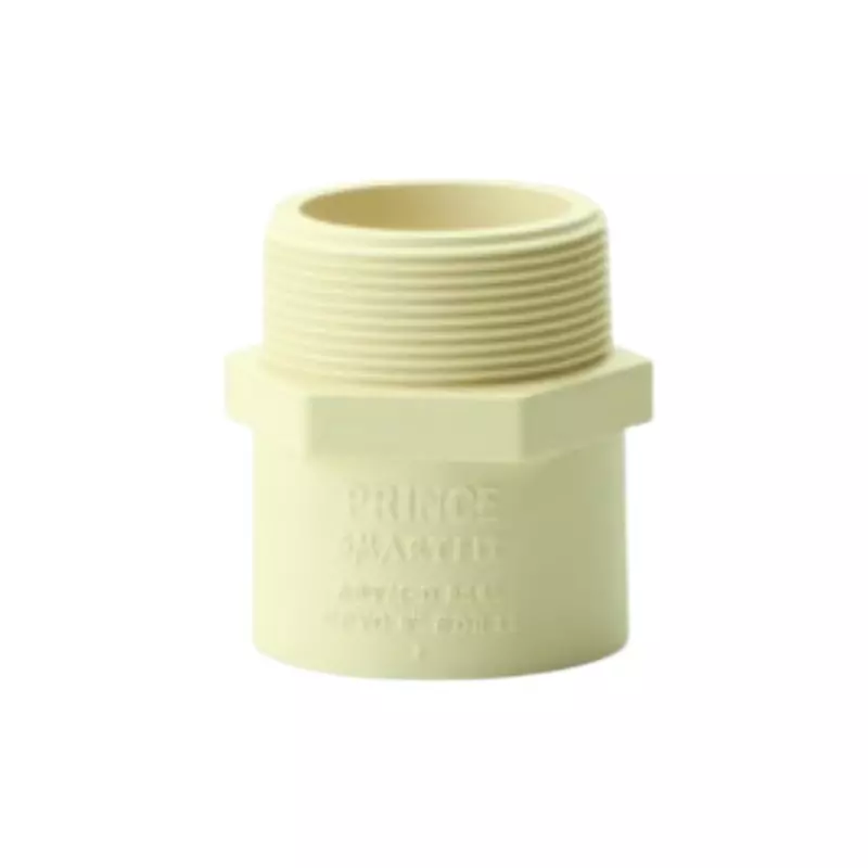 Prince SmartFit Plus Male Threaded Adaptor Moulded Fittings CPVC 6.35 cm (2½ inch), Cream