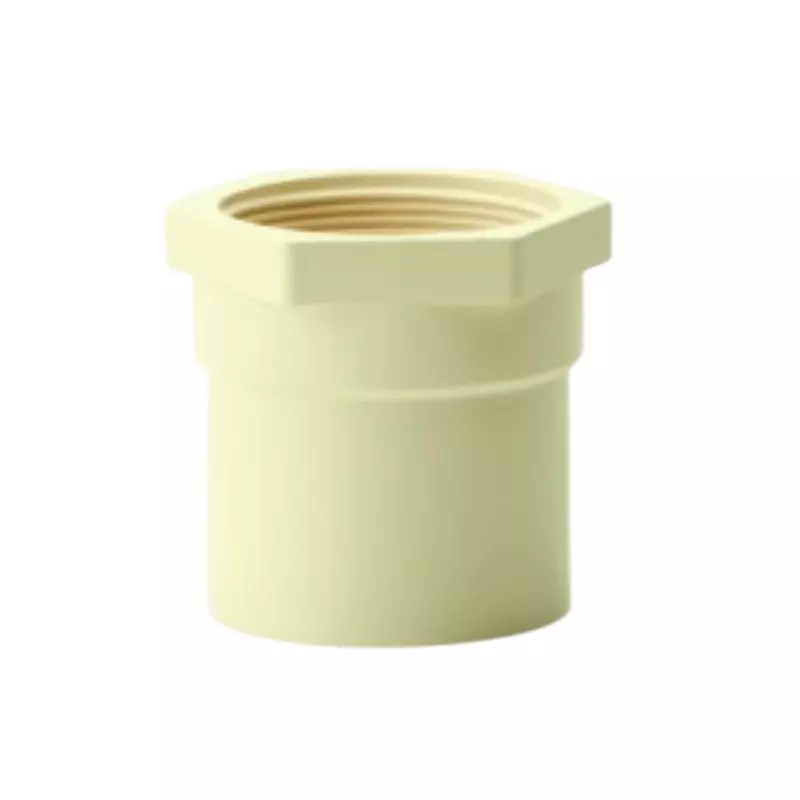 Prince SmartFit Plus Female Threaded Adaptor Moulded Fittings CPVC 3.81 cm (1½ inch) with Washer, Cream