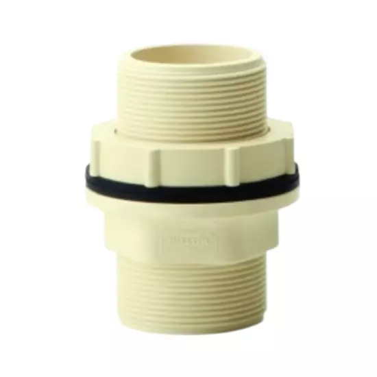 Prince SmartFit Plus Tank Connector Moulded Fittings CPVC 1.27 cm (1/2 inch) Size, Cream
