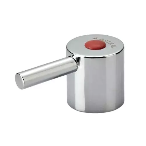 Astral Fancy Handle (Knob) With Red & Blue Button Round Shape SDR 11 Chrome Plated Manual Plain Fitting Type 3/4 Inch (2 cm) Size, RM04159007