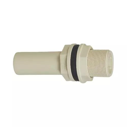 Astral Long Tank Adaptor Connector Socket CPVC White Manual Pipe Fitting Type 4 Inch (10 cm) Size, F512806509
