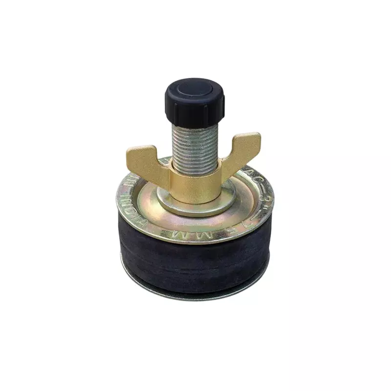 EMAC Drainage Test Plug Black & Golden Rubber & Brass 4 Inch (10.16 cm) Size for Pipe Leak Testing
